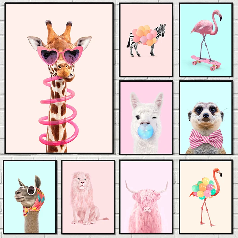 Art Craft Party - Zabawny Plakat na Ścianę z Żyrafą,