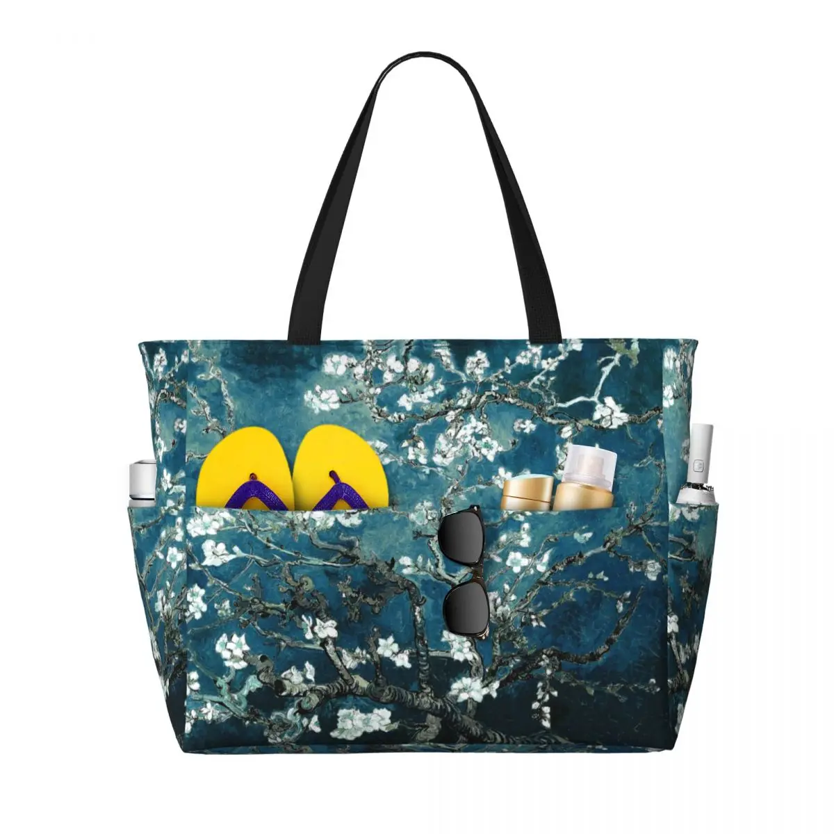 Art Portfolio Bag - Niestandardowa torba z kwiatami migdałowymi Van