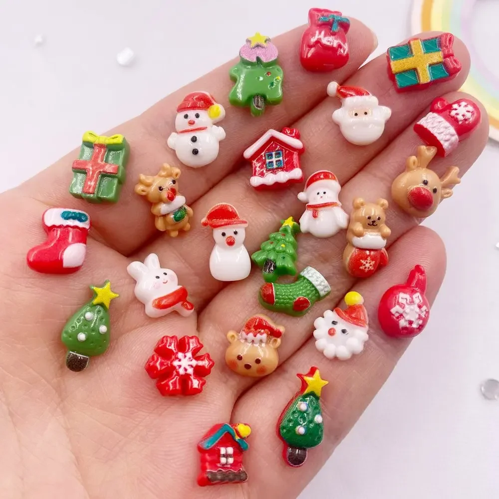Art Craft Christmas Tree - 50 sztuk żywica Mini kolorowe boże