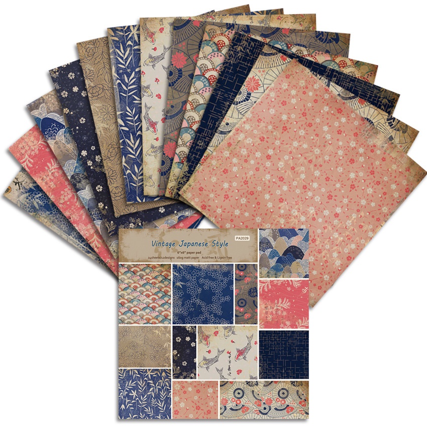 24 arkusze Vintage japoński st – Art Craft Background recenzja i cena