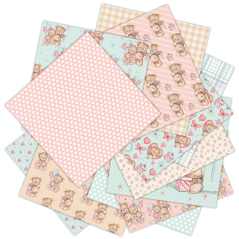 12 arkuszy little bear Scrapbo – Art Craft Background recenzja i cena