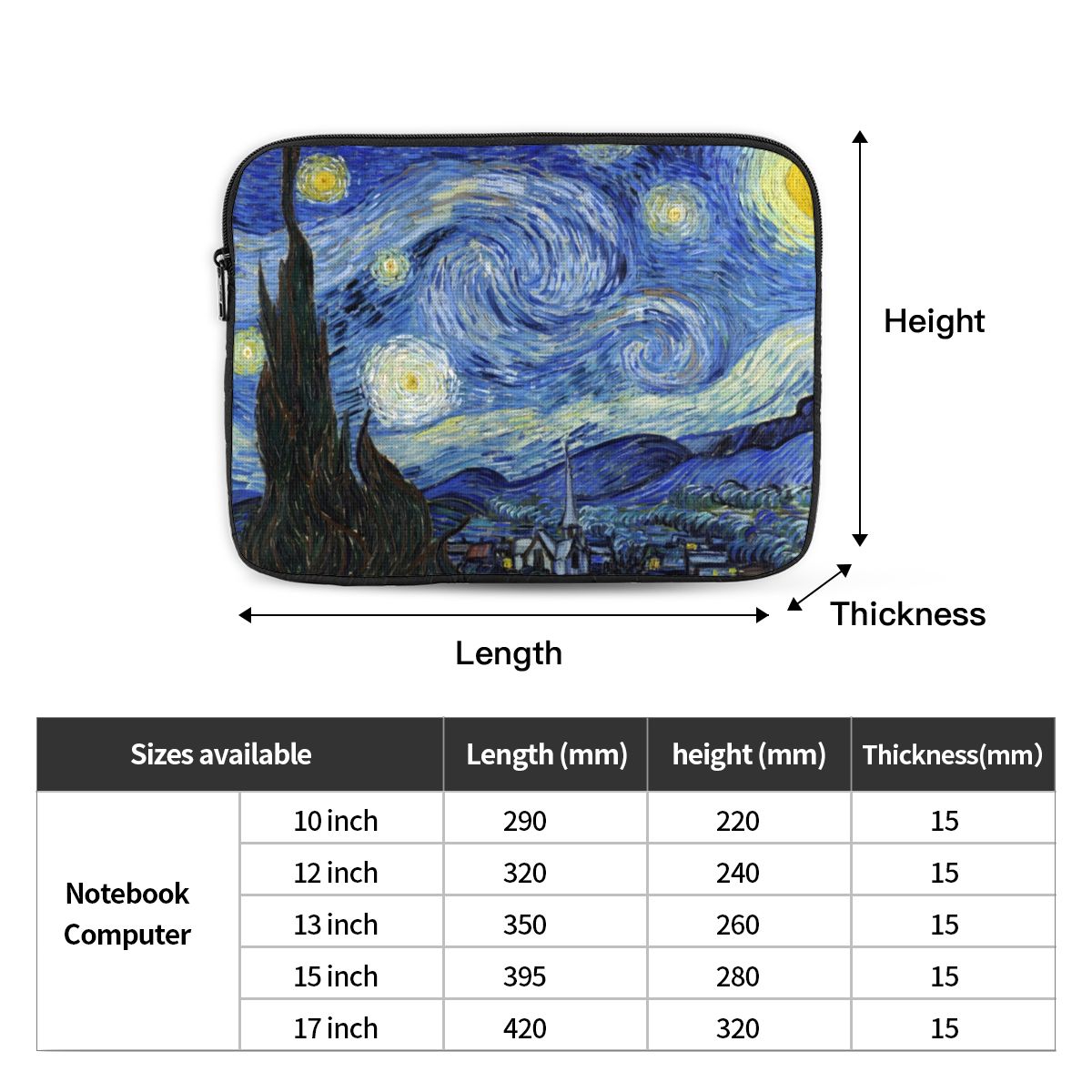 Van Gogh Notebook Laptop Bag C – Art Portfolio Bag recenzja i cena